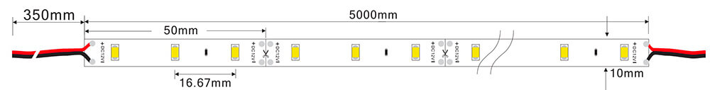 led strip light 5730 SMD 60S dimension